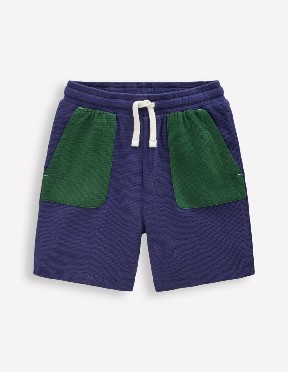 Waffle Mix Shorts-Navy Blue / Boden Discount