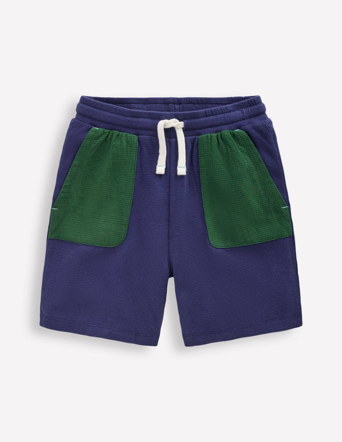 Waffle Mix Shorts-Navy Blue / Boden Discount