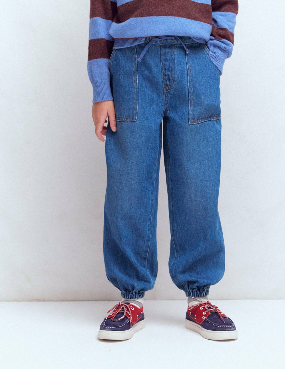 Pull-on Cuffed Jeans-Mid Vintage / Boden On sale