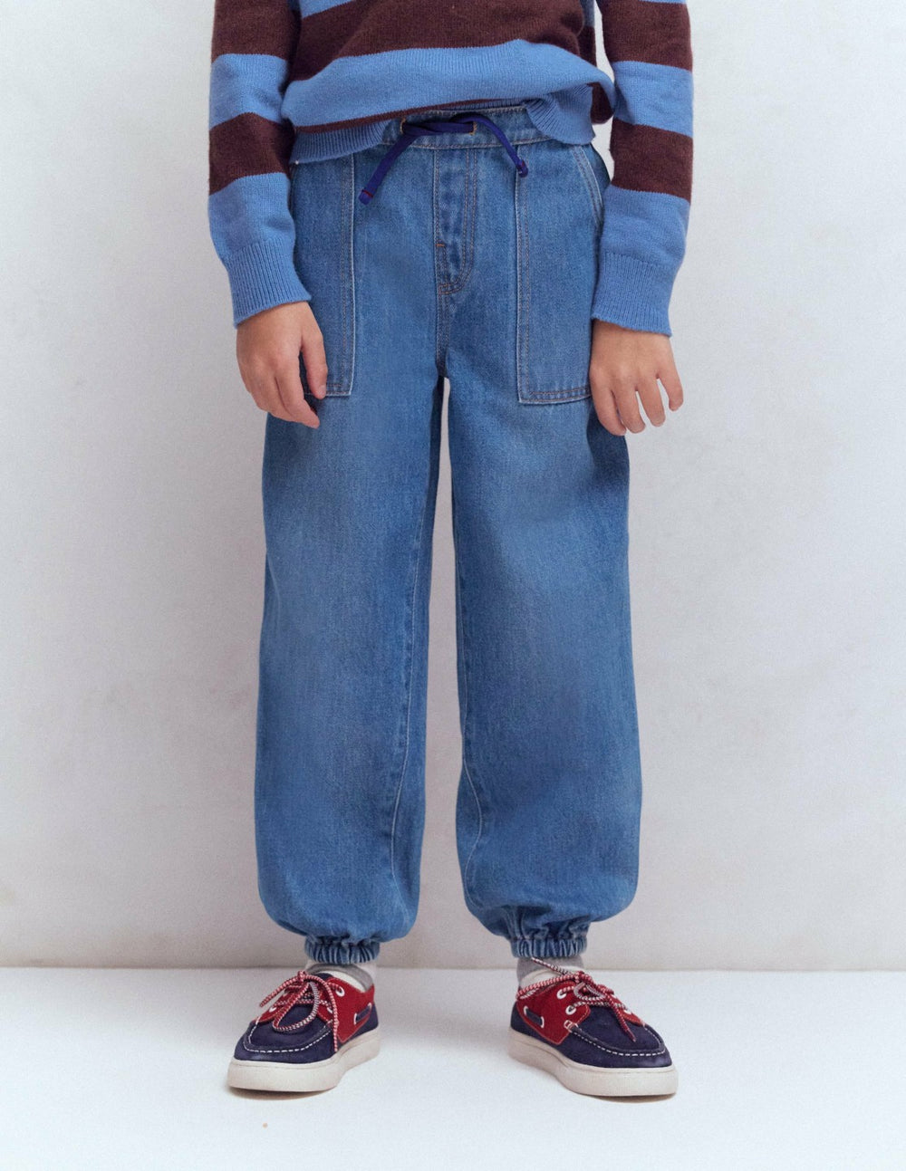 Pull-on Cuffed Jeans-Mid Vintage / Boden On sale