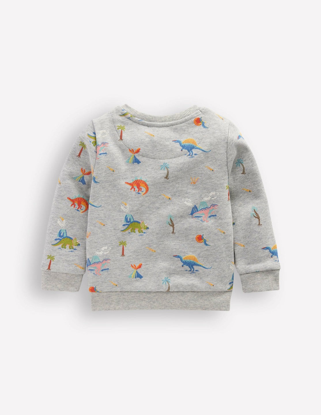 Printed Sweatshirt-Grey Marl Dinos / Boden Sale