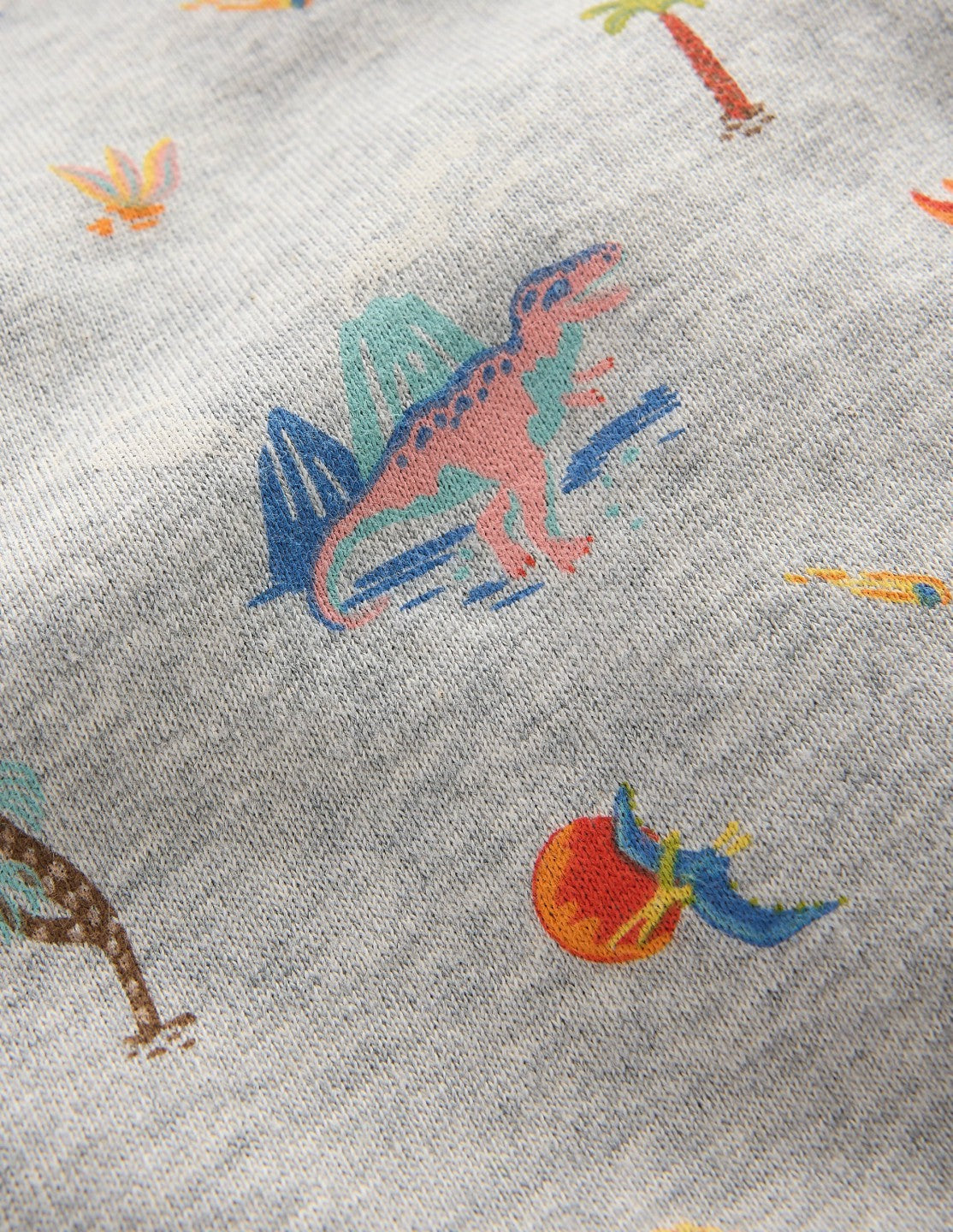 Printed Sweatshirt-Grey Marl Dinos / Boden Sale