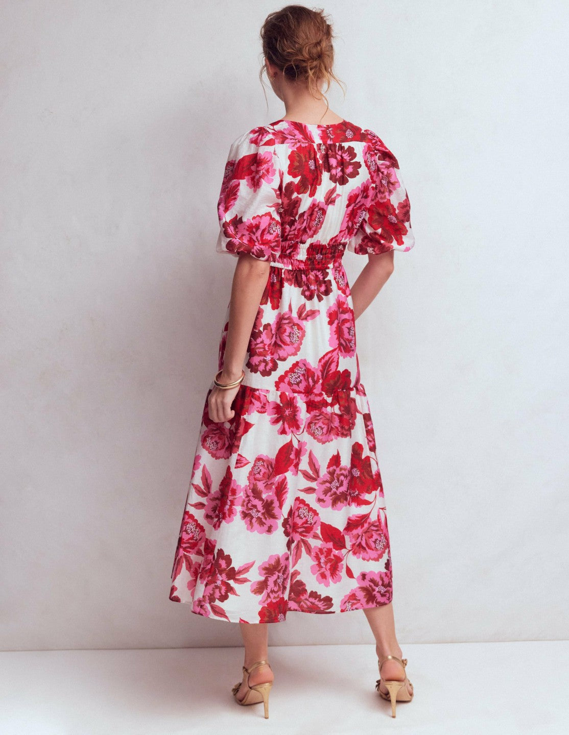 Irene Occasion Dress-Pink Opulent Blossom / Boden Outlet