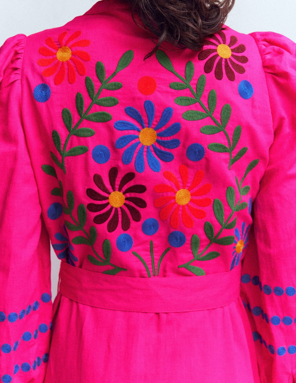 Ava Linen Blend Midi Dress-Multi Embroidery / Boden Discount