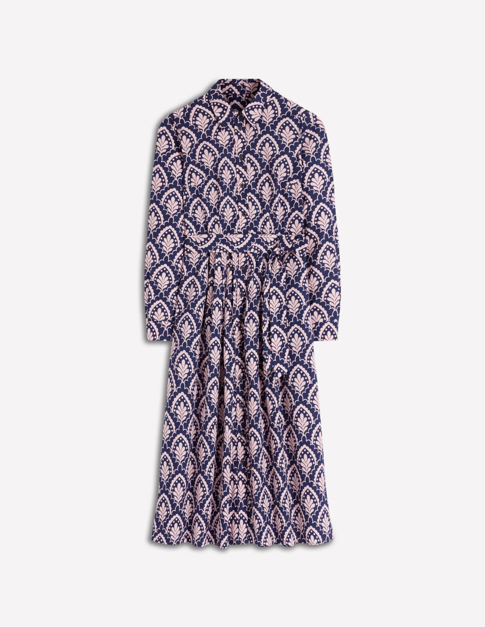 Alexa Cotton Midi Shirt Dress-Navy Petal Terrace / Boden On sale
