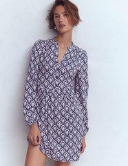 Amy Short Jersey Dress-Navy, Petal Terrace / Boden Sale