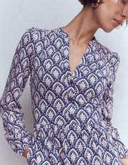 Amy Short Jersey Dress-Navy, Petal Terrace / Boden Sale