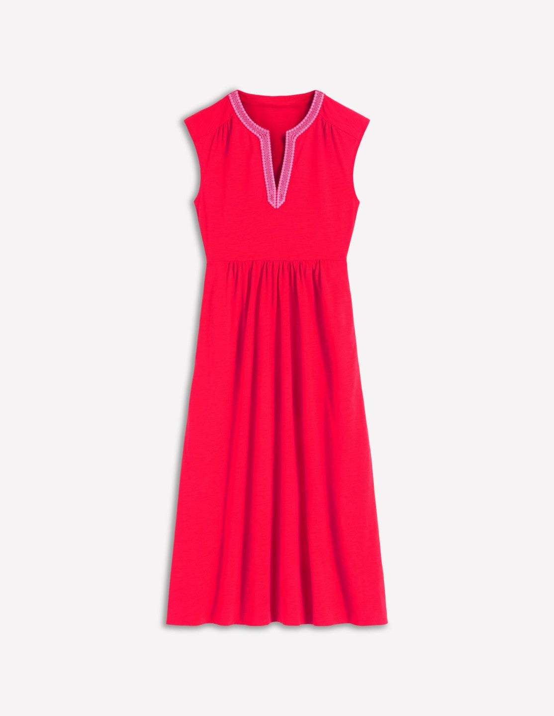 May Jersey Midi Dress-Poppy Red / Boden Online