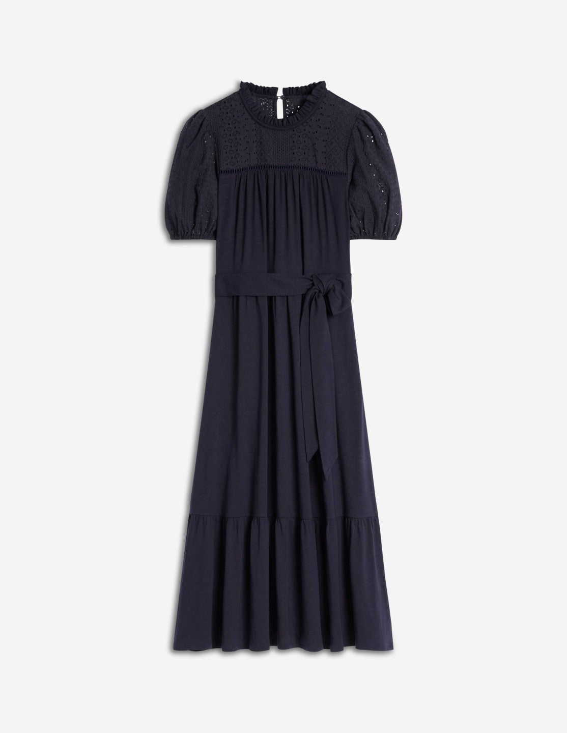 Lorelei Broderie Jersey Dress-Navy / Boden Discount
