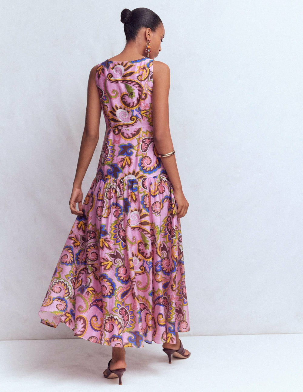 Drop Waist Sleeveless Dress-Multi Paisley Frenzy / Boden On sale