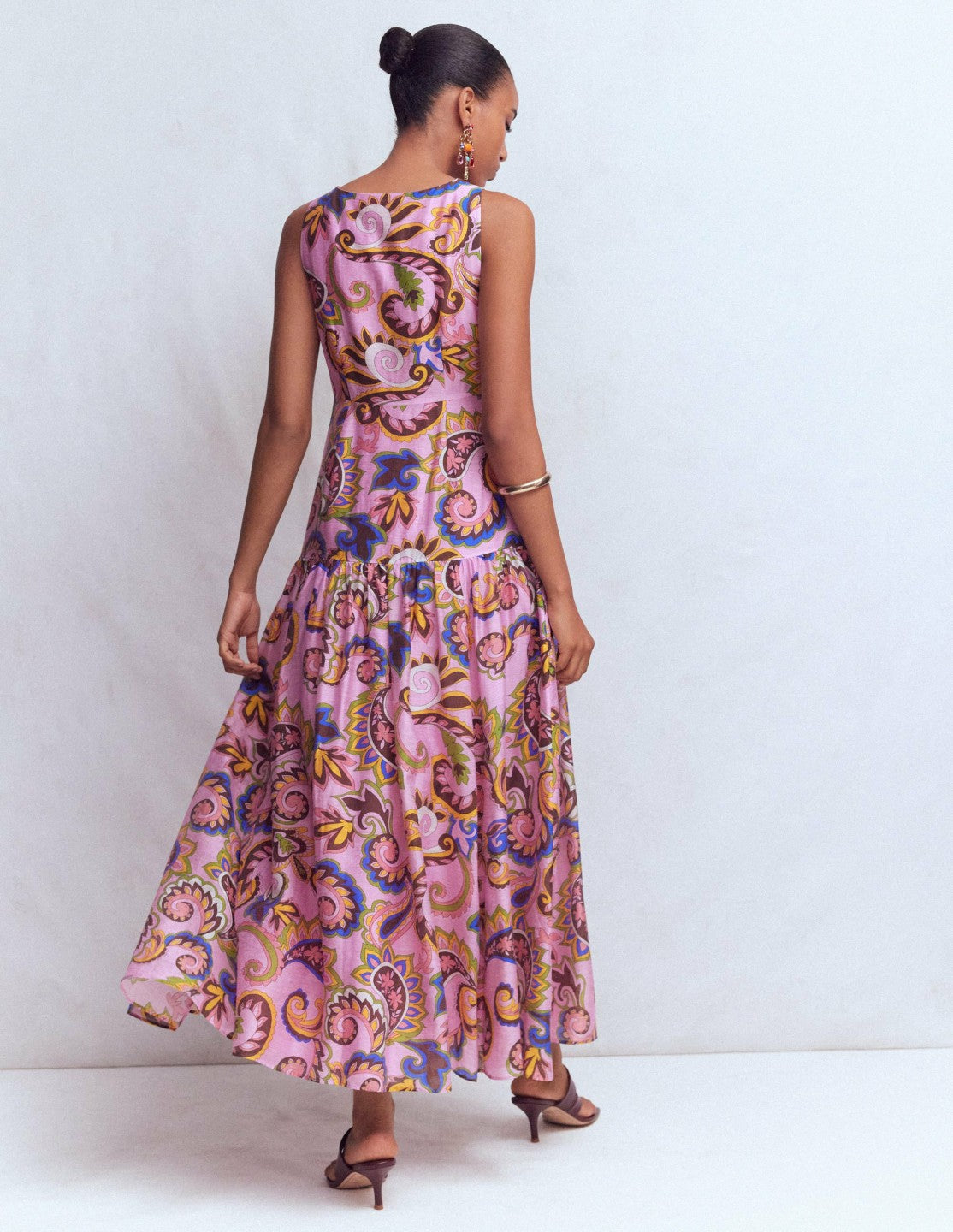 Drop Waist Sleeveless Dress-Multi Paisley Frenzy / Boden us