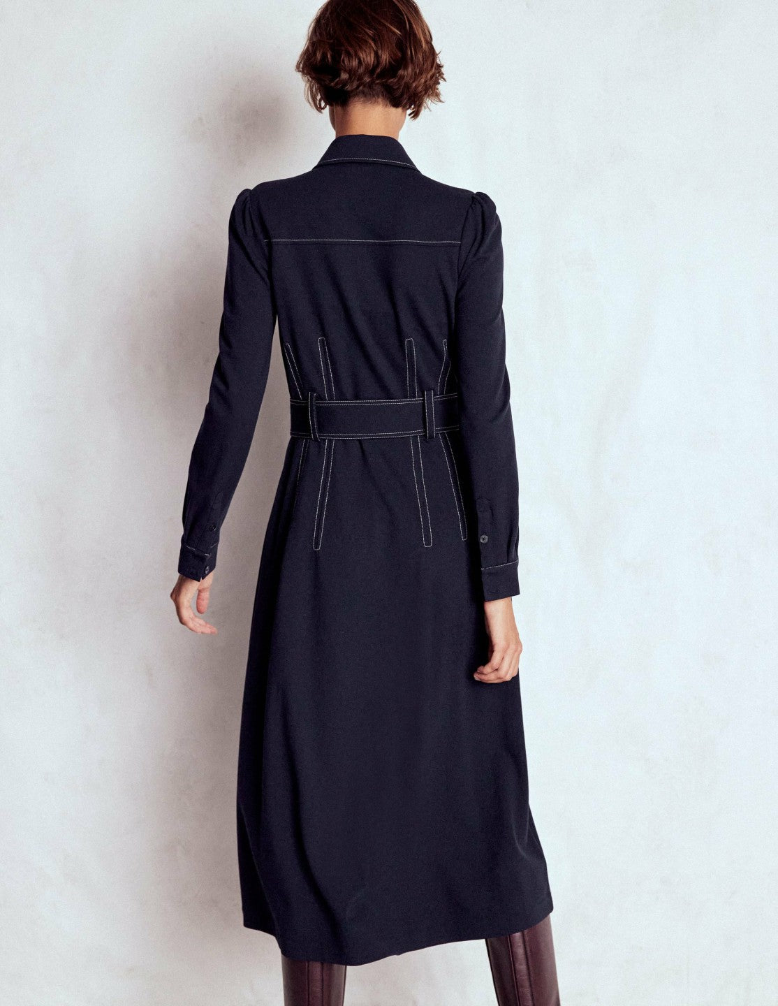 Anita Long Sleeve Shirt Dress-Navy / Boden Discount