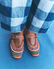 Kylie Flat Buckle Mary Janes-Multi Raffia / Boden On sale