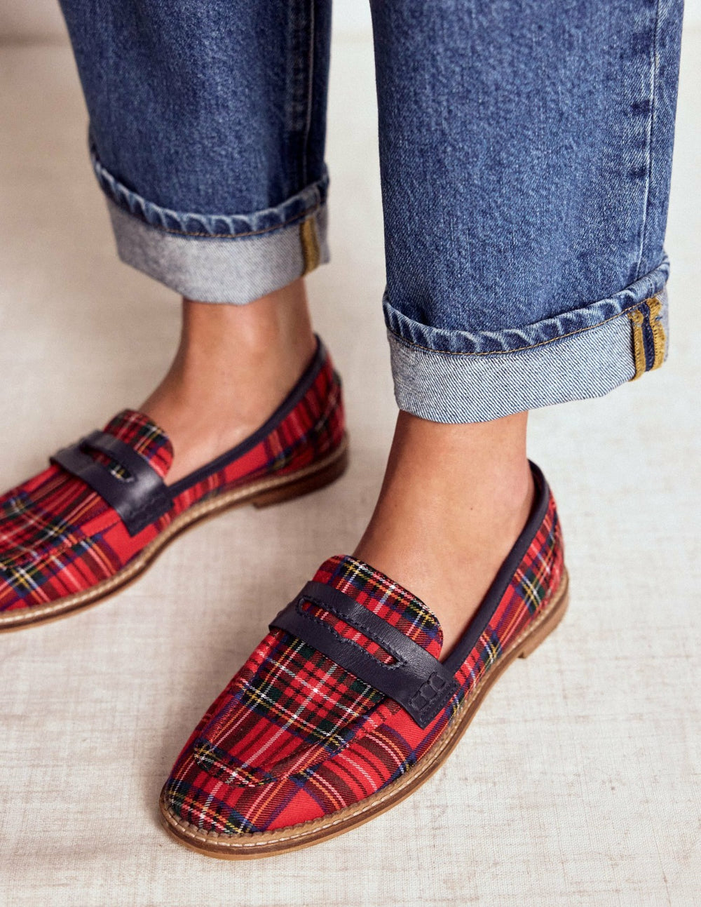 Nya Penny Loafers-Tartan / Boden us