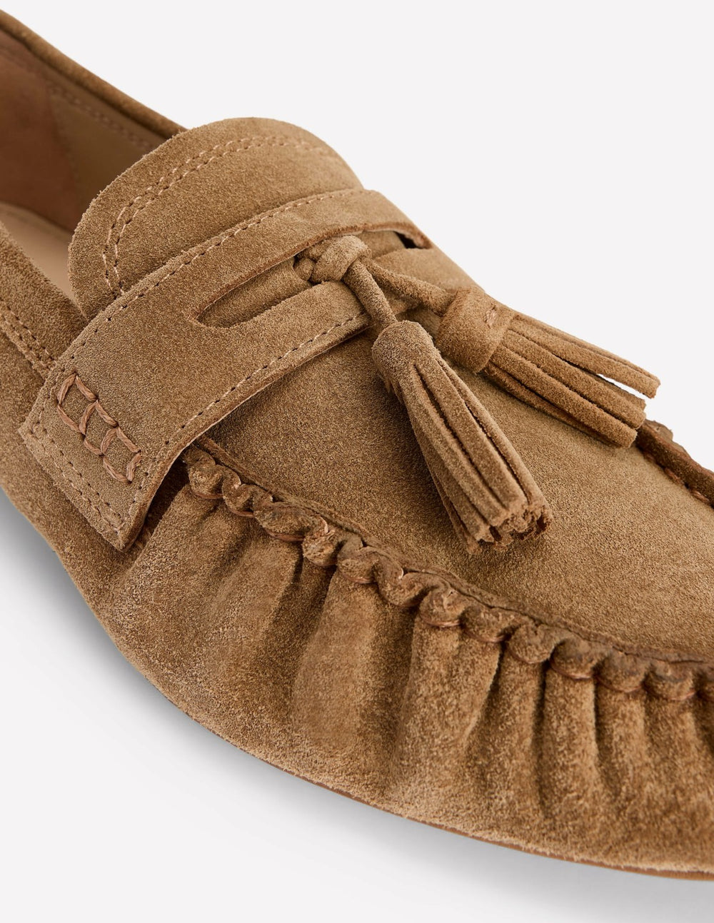 Soft Ruched Loafers-Caramel / Boden