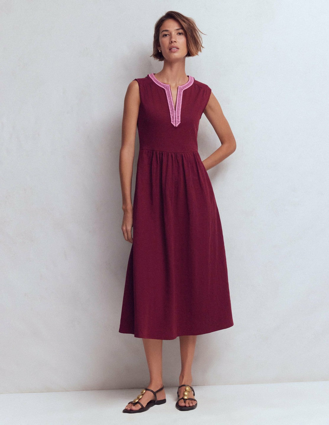 May Jersey Midi Dress-Deep Wisteria / Boden