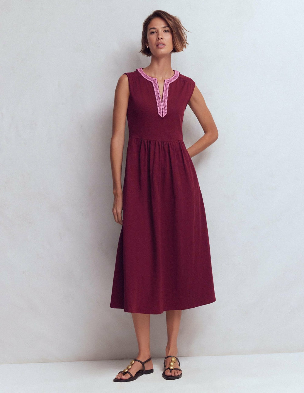 May Jersey Midi Dress-Deep Wisteria / Boden
