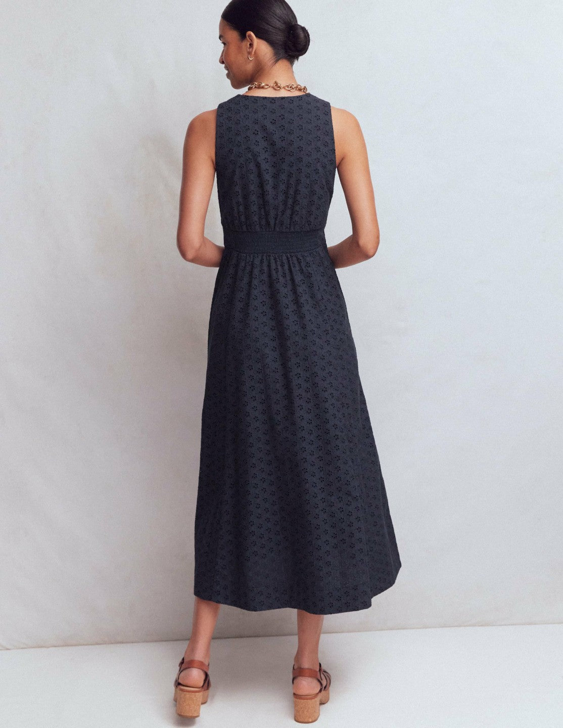 Catherine Broderie Dress-Navy Broderie / Boden Sale