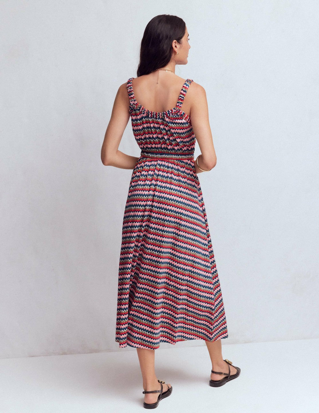 Scoop Neck Jersey Dress-Multi, Zigzag Ripple / Boden Online