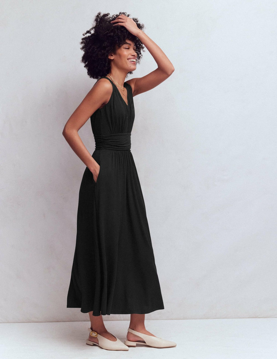Elodie Jersey Maxi Dress-Black / Boden us