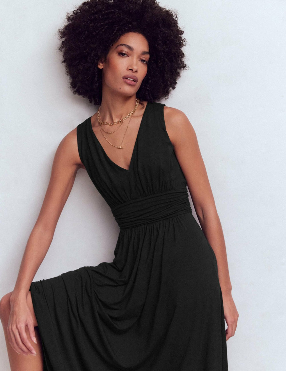 Elodie Jersey Maxi Dress-Black / Boden us
