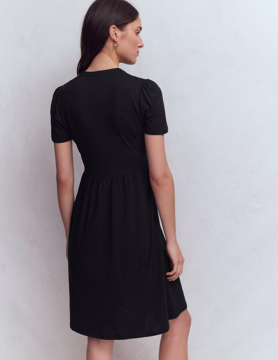 Naomi Short Sleeve Dress-Black / Boden