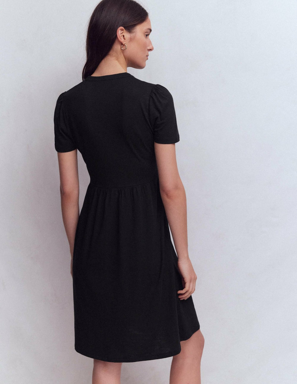 Naomi Short Sleeve Dress-Black / Boden