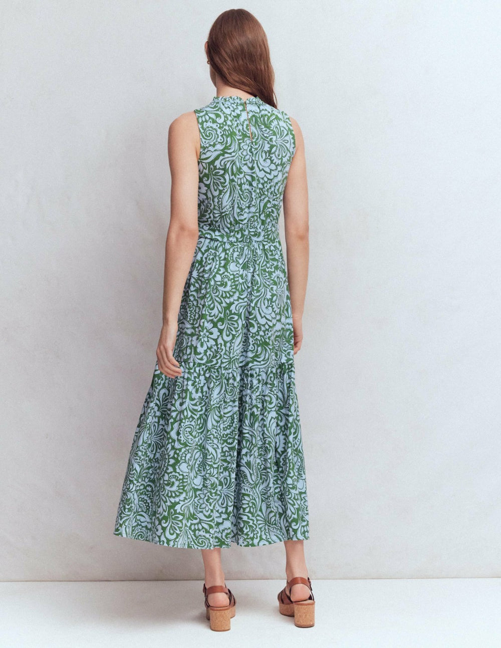 Camalie Jersey Maxi Dress-Green, Elaborate Gardenia / Boden Outlet