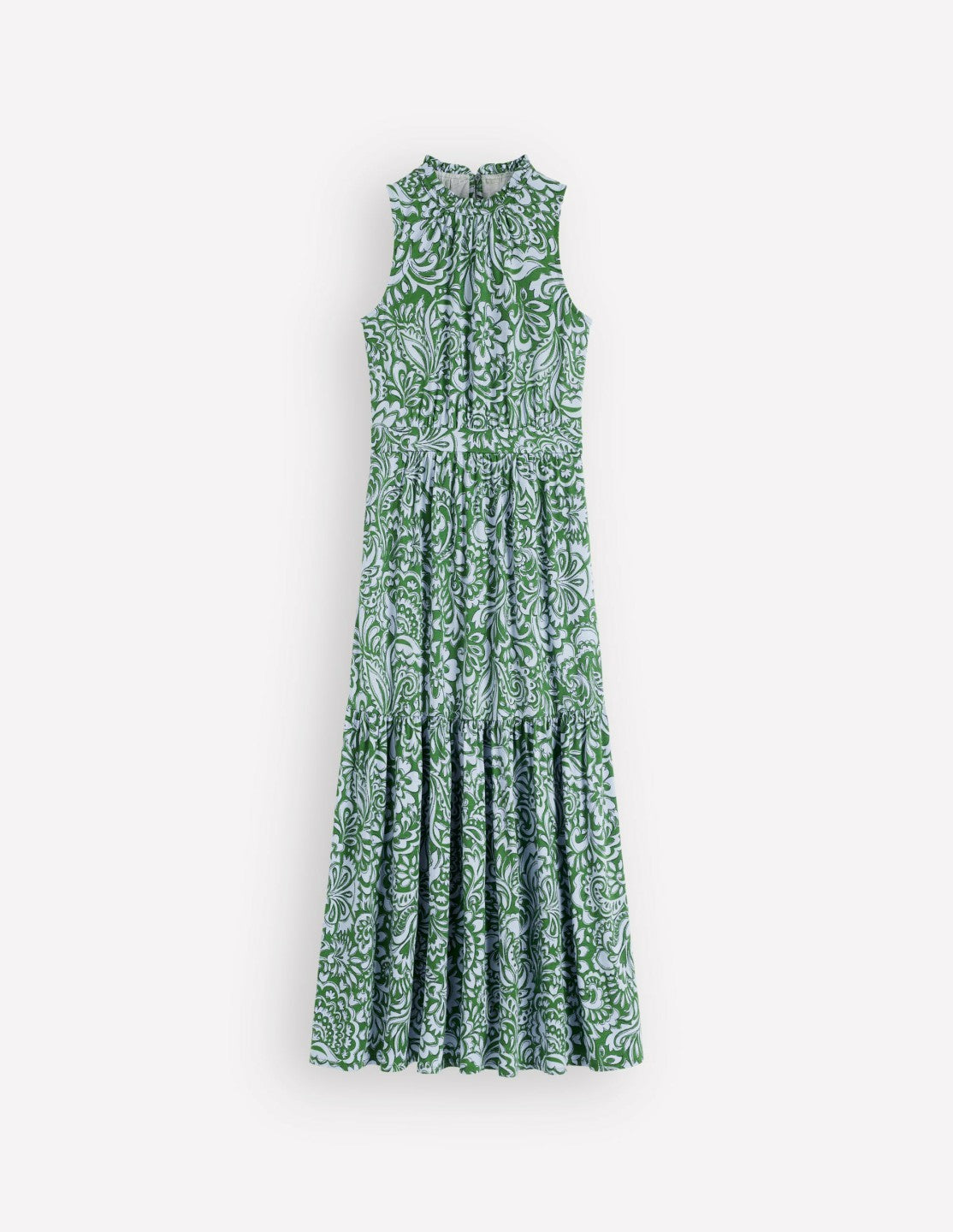 Camalie Jersey Maxi Dress-Green, Elaborate Gardenia / Boden Outlet