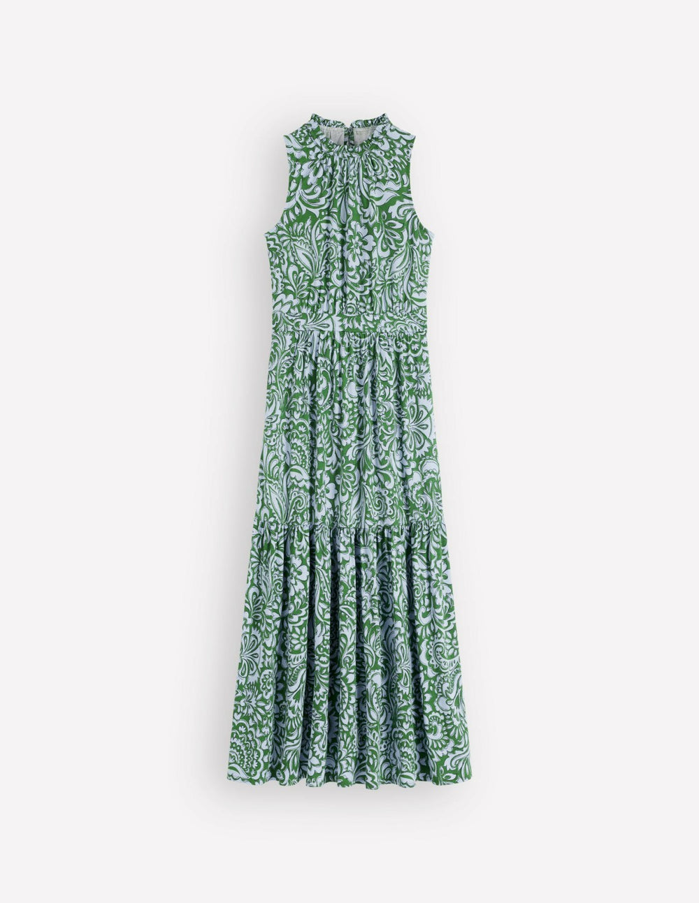 Camalie Jersey Maxi Dress-Green, Elaborate Gardenia / Boden Outlet