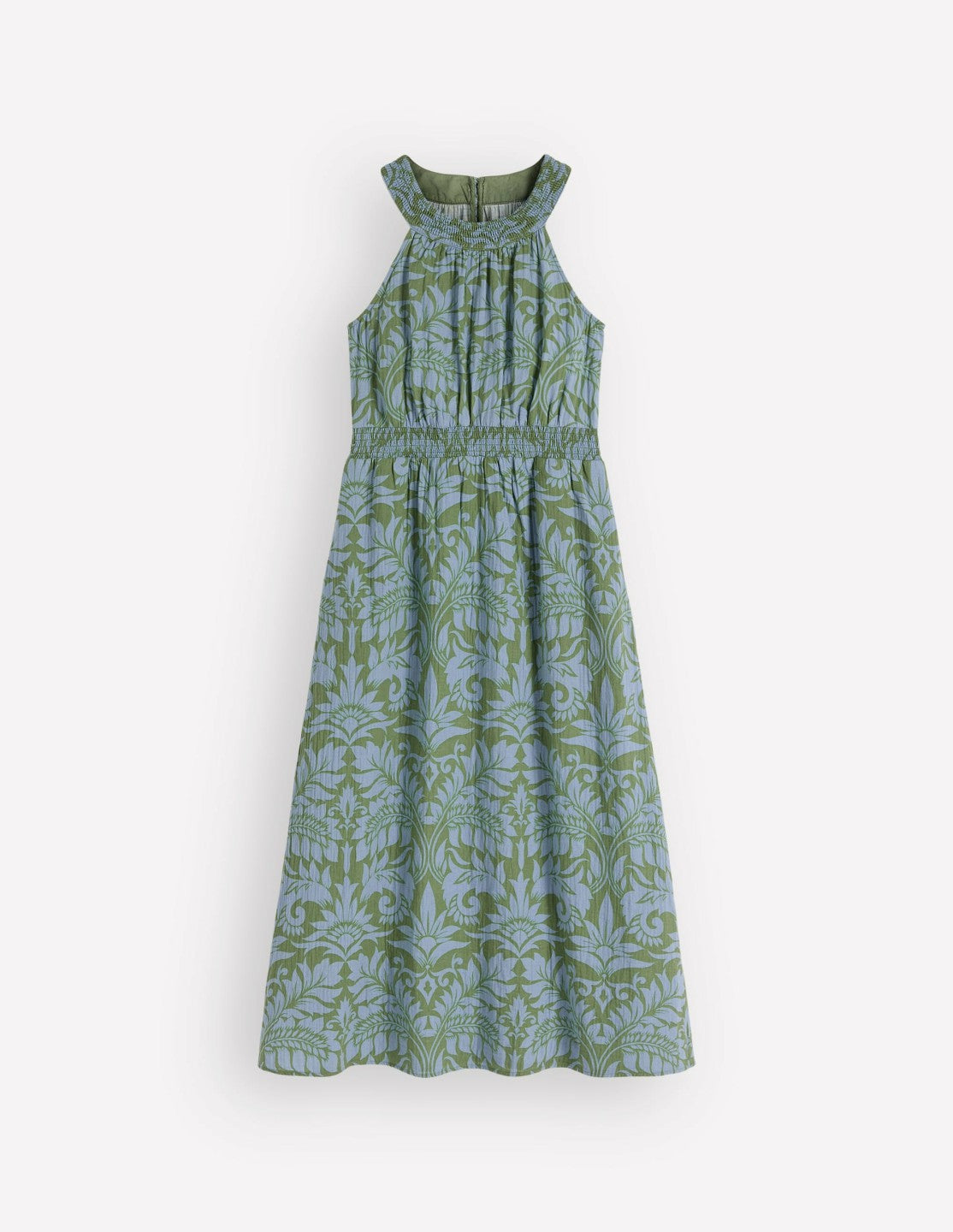 Daphne Double Cloth Dress-Green Ornamental Foliage / Boden Sale
