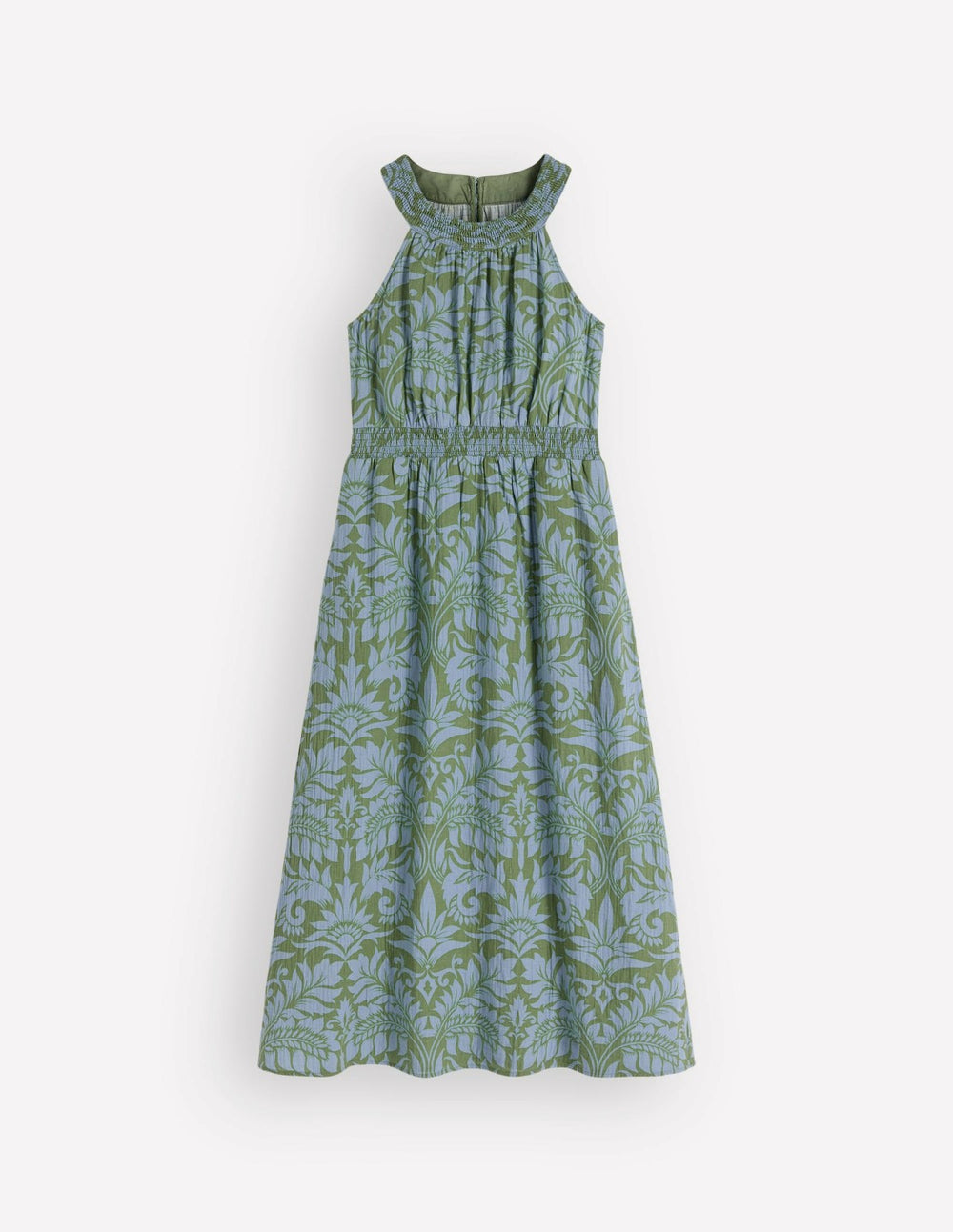 Daphne Double Cloth Dress-Green Ornamental Foliage / Boden Sale