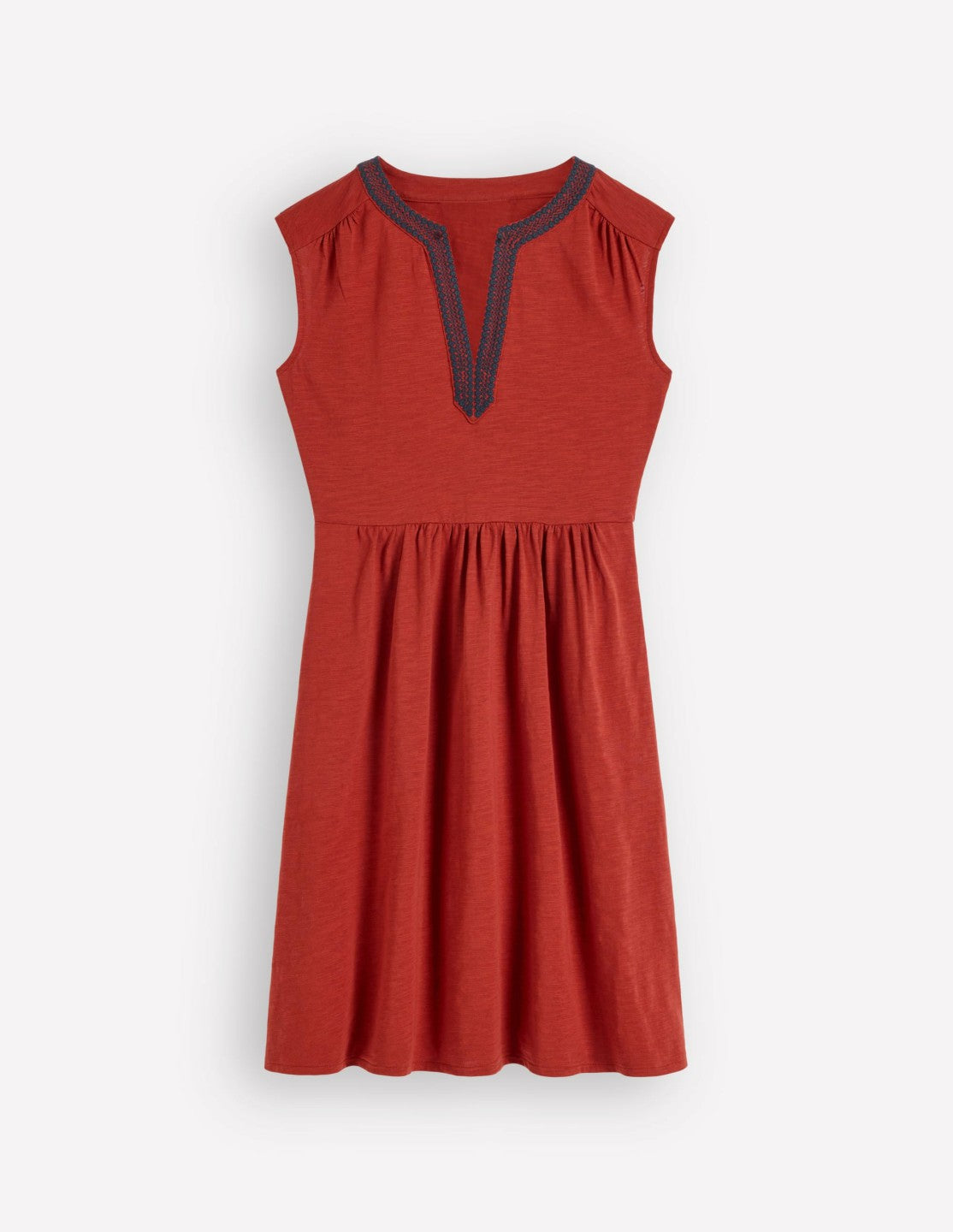 May Jersey Short Dress-Burnt Orange / Boden Online