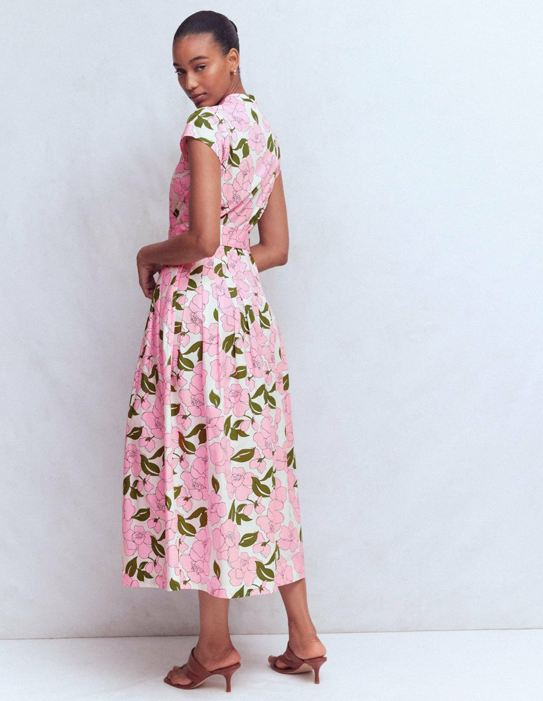 Arabella Cotton Maxi Dress-Pink Radiant Bloom / Boden Outlet
