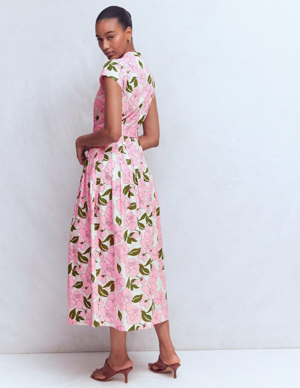Arabella Cotton Maxi Dress-Pink Radiant Bloom / Boden Outlet