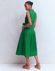 Belinda Linen Shirt Dress-Fresh Green / Boden Sale