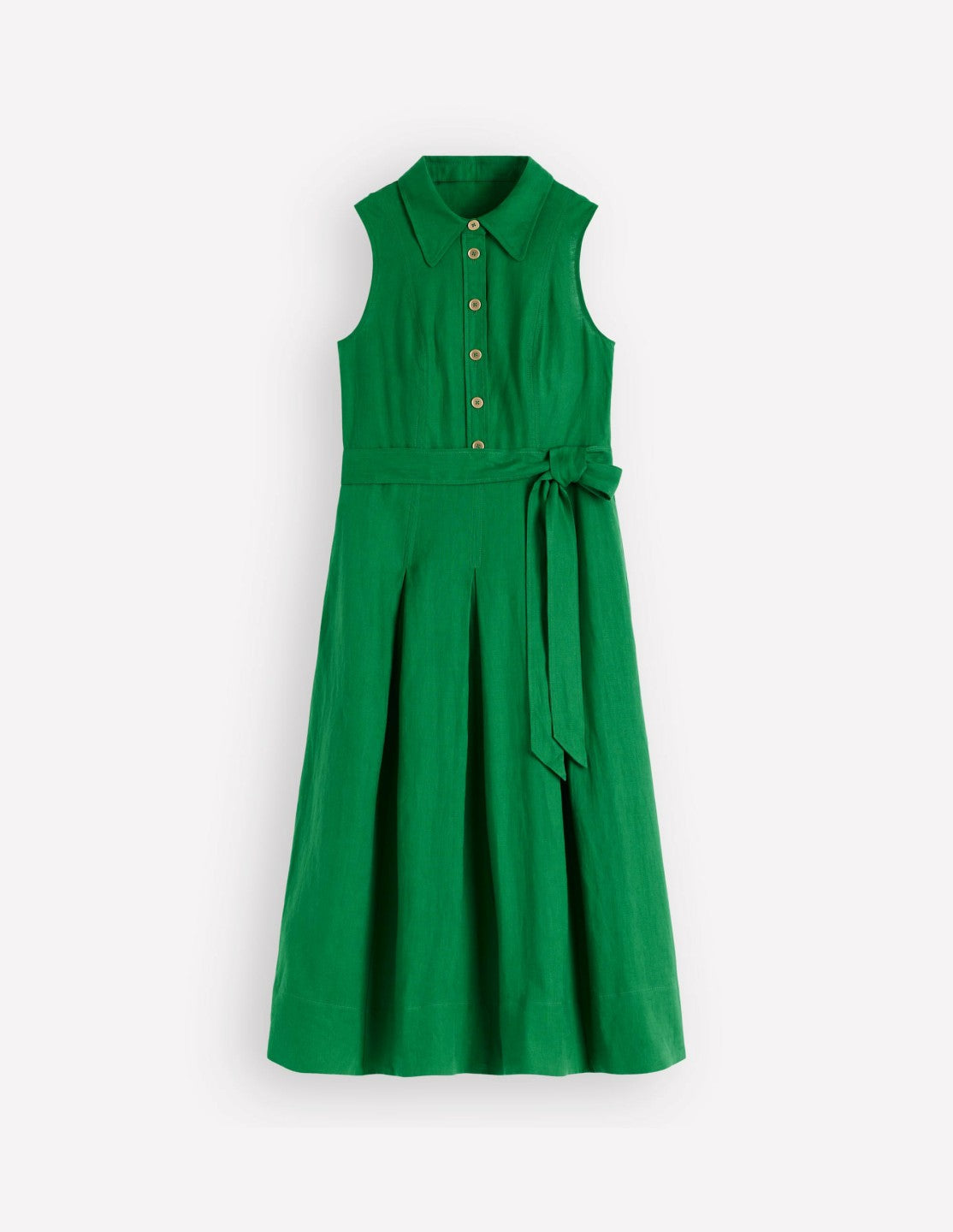 Belinda Linen Shirt Dress-Fresh Green / Boden Sale