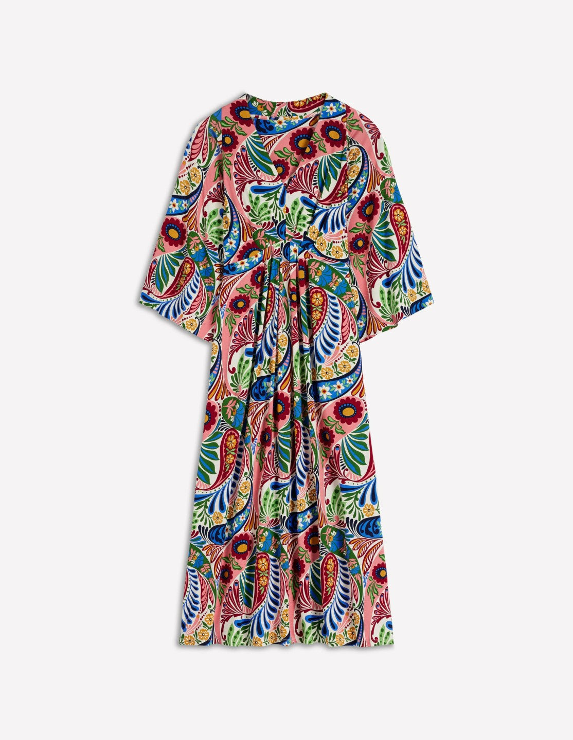 Nell Kimono Midi Jersey Dress-Multi, Enchanted Paisley / Boden