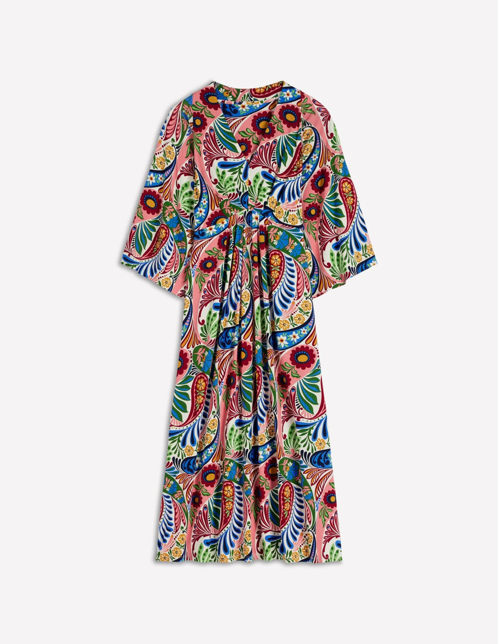 Nell Kimono Midi Jersey Dress-Multi, Enchanted Paisley / Boden