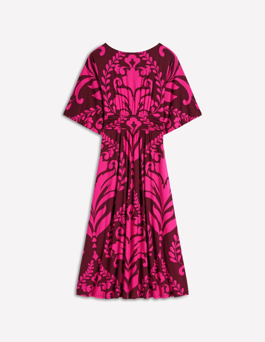 Imelda Kimono Jersey Dress-Pink Peony, Decorative Lattice / Boden On sale