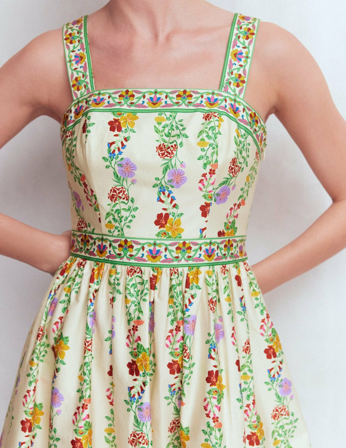 Square Neck Occasion Dress-Ivory, Blossom Trail / Boden us