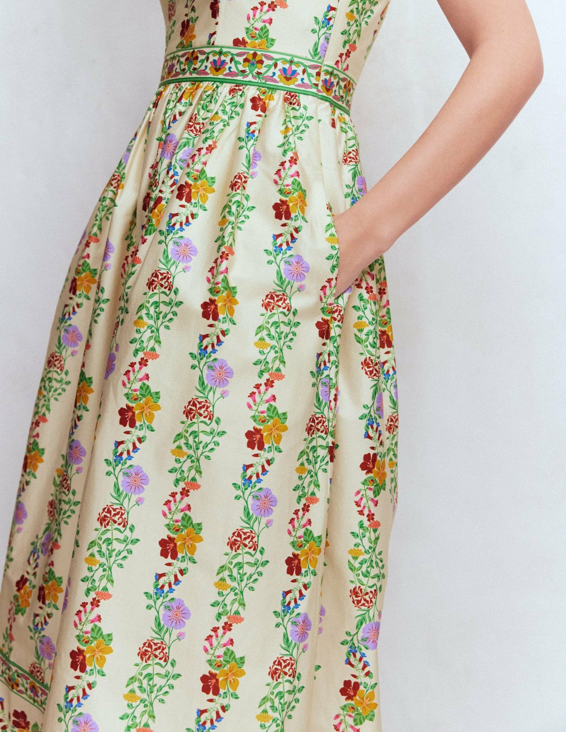 Square Neck Occasion Dress-Ivory, Blossom Trail / Boden us
