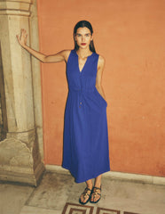 Delphine Midi Sleeveless Dress-Sapphire Blue / Boden Sale