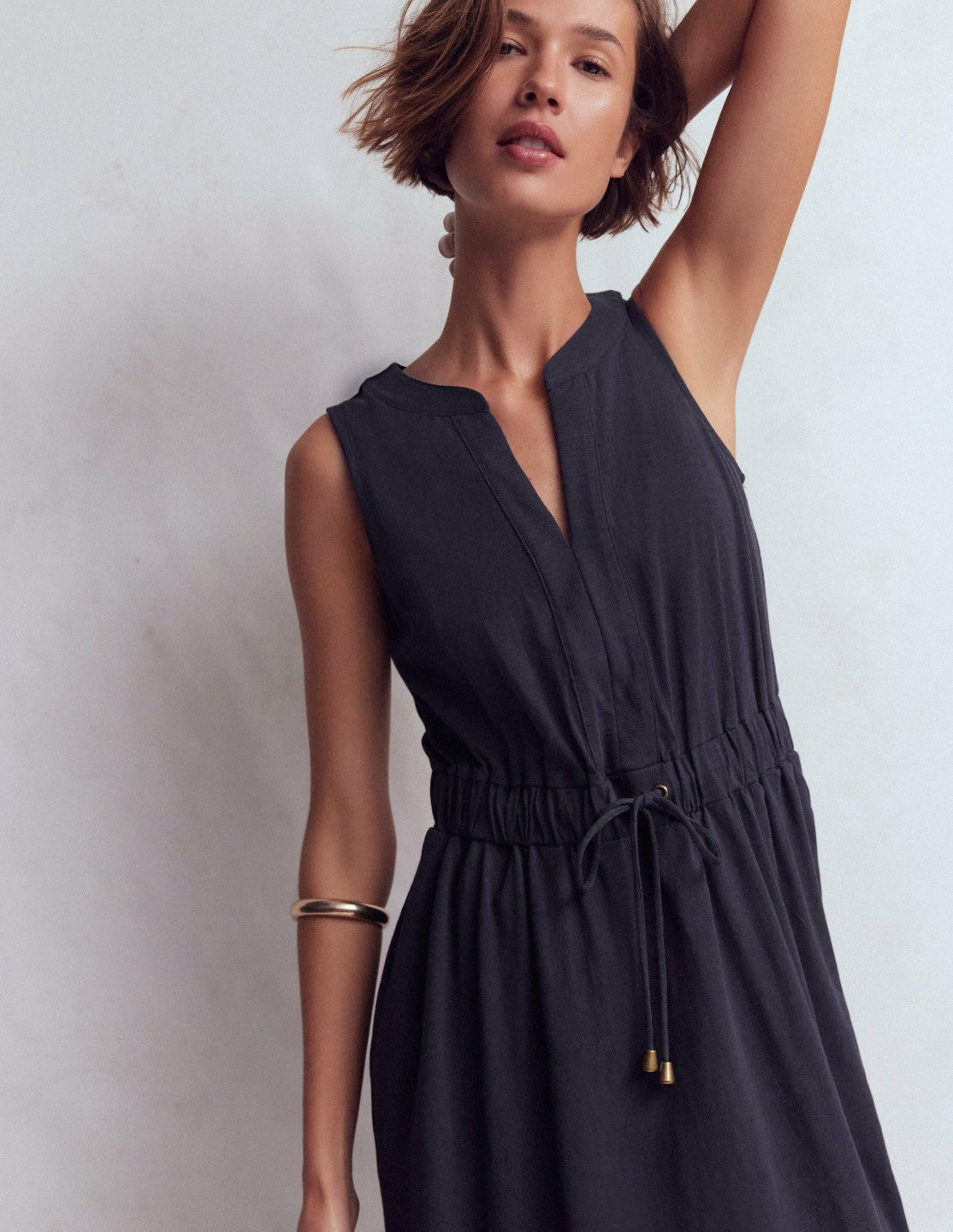 Delphine Midi Sleeveless Dress-Navy / Boden Outlet