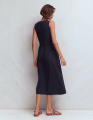 Delphine Midi Sleeveless Dress-Navy / Boden Outlet