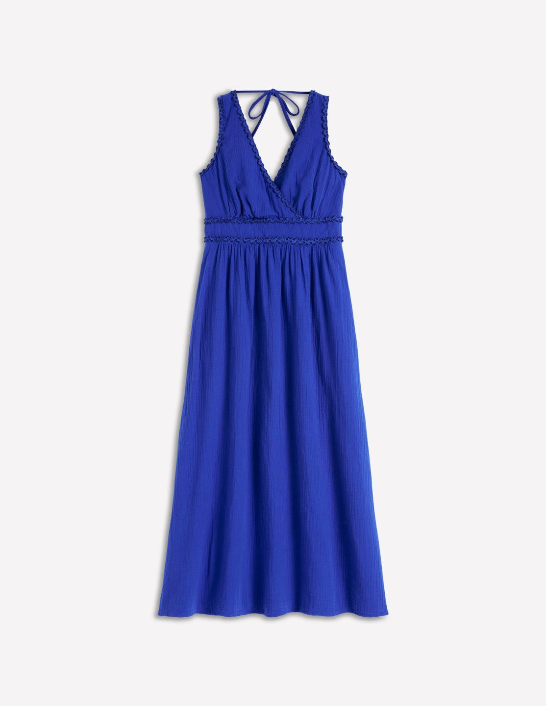 Lorna Trim Double Cloth Dress-Bright Blue / Boden On sale