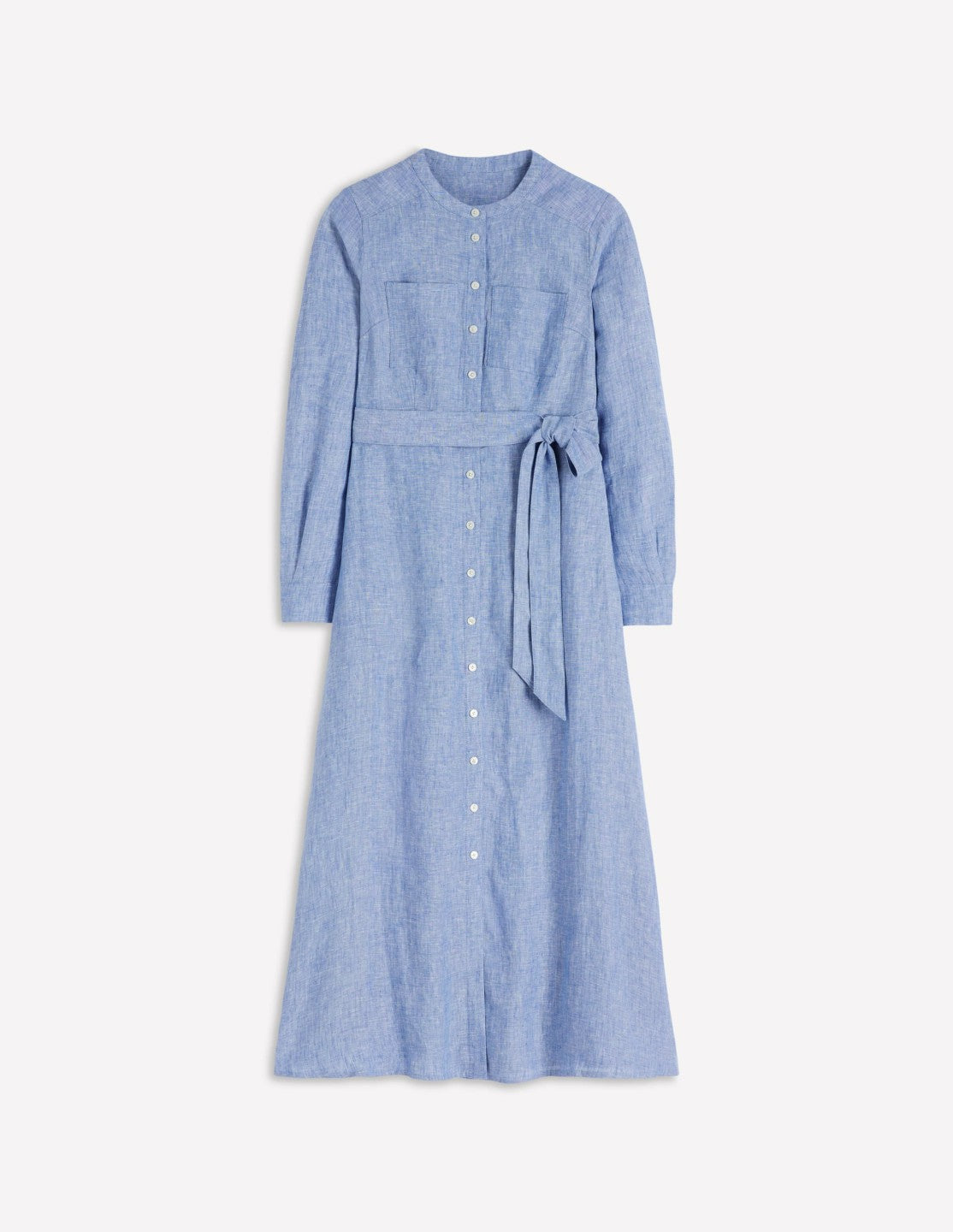 Mollie Linen Shirt Dress-Chambray / Boden Discount