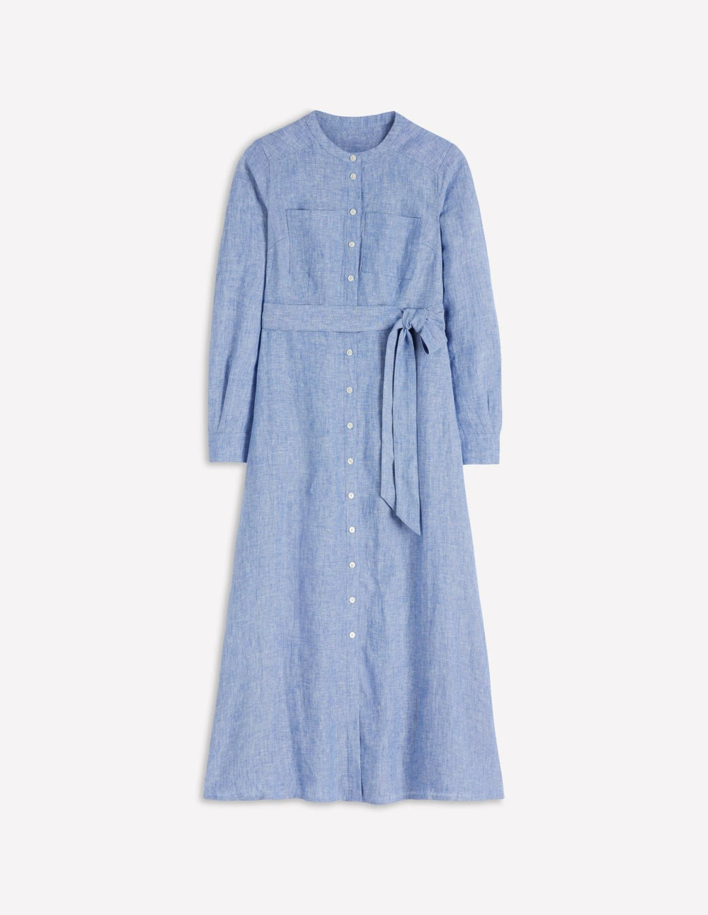 Mollie Linen Shirt Dress-Chambray / Boden Discount