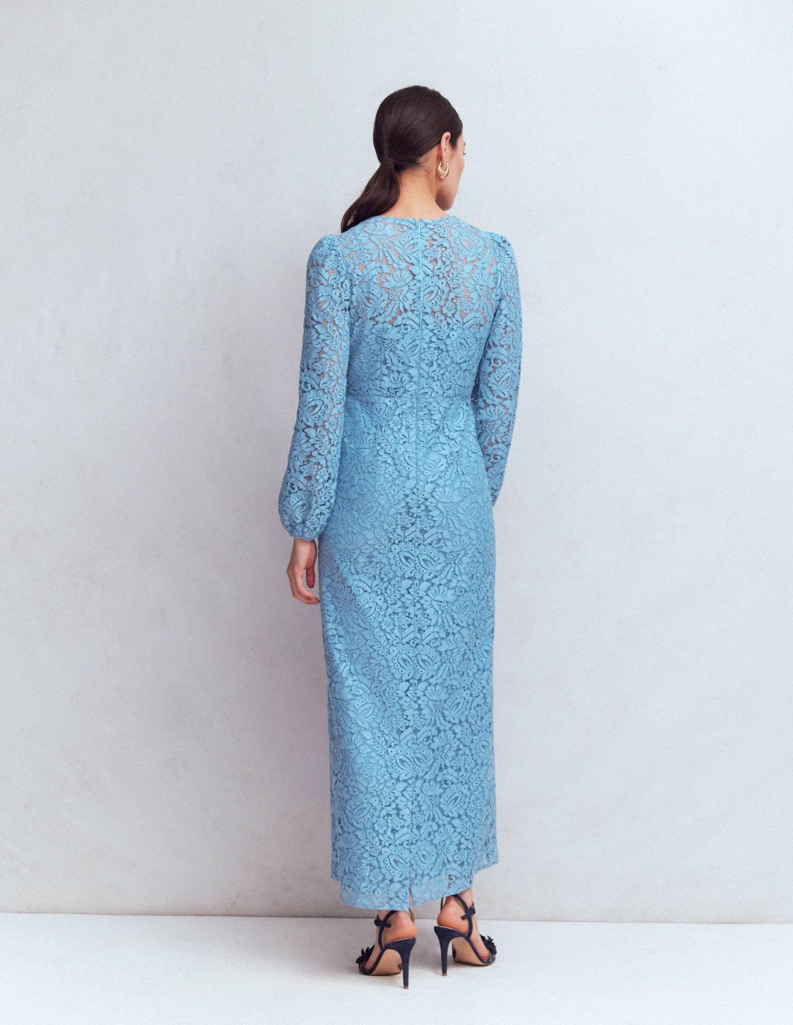 High Neck Lace Dress-Blue / Boden On sale