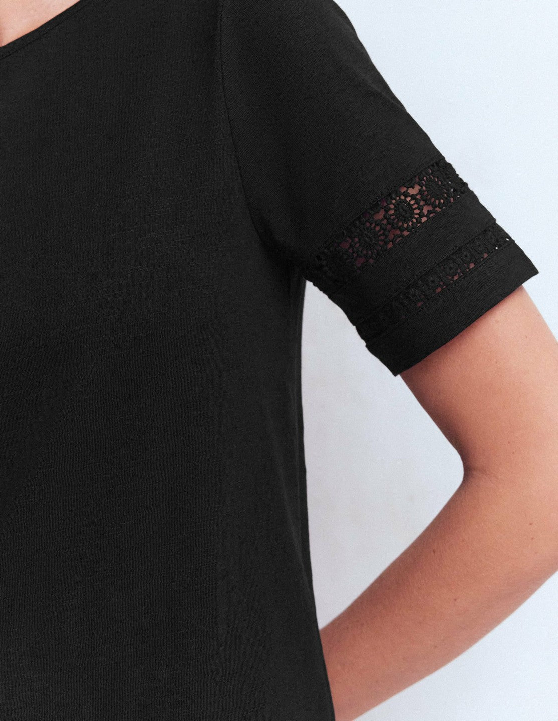 Hattie Jersey T-shirt Dress-Black / Boden us